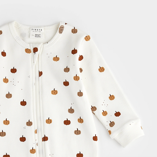 Pumpkin Print on Off-White Sleeper