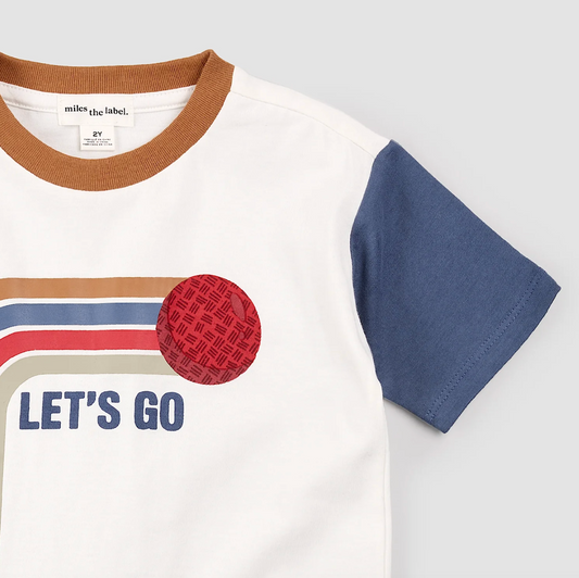 Let's Go Contrast Color T-Shirt