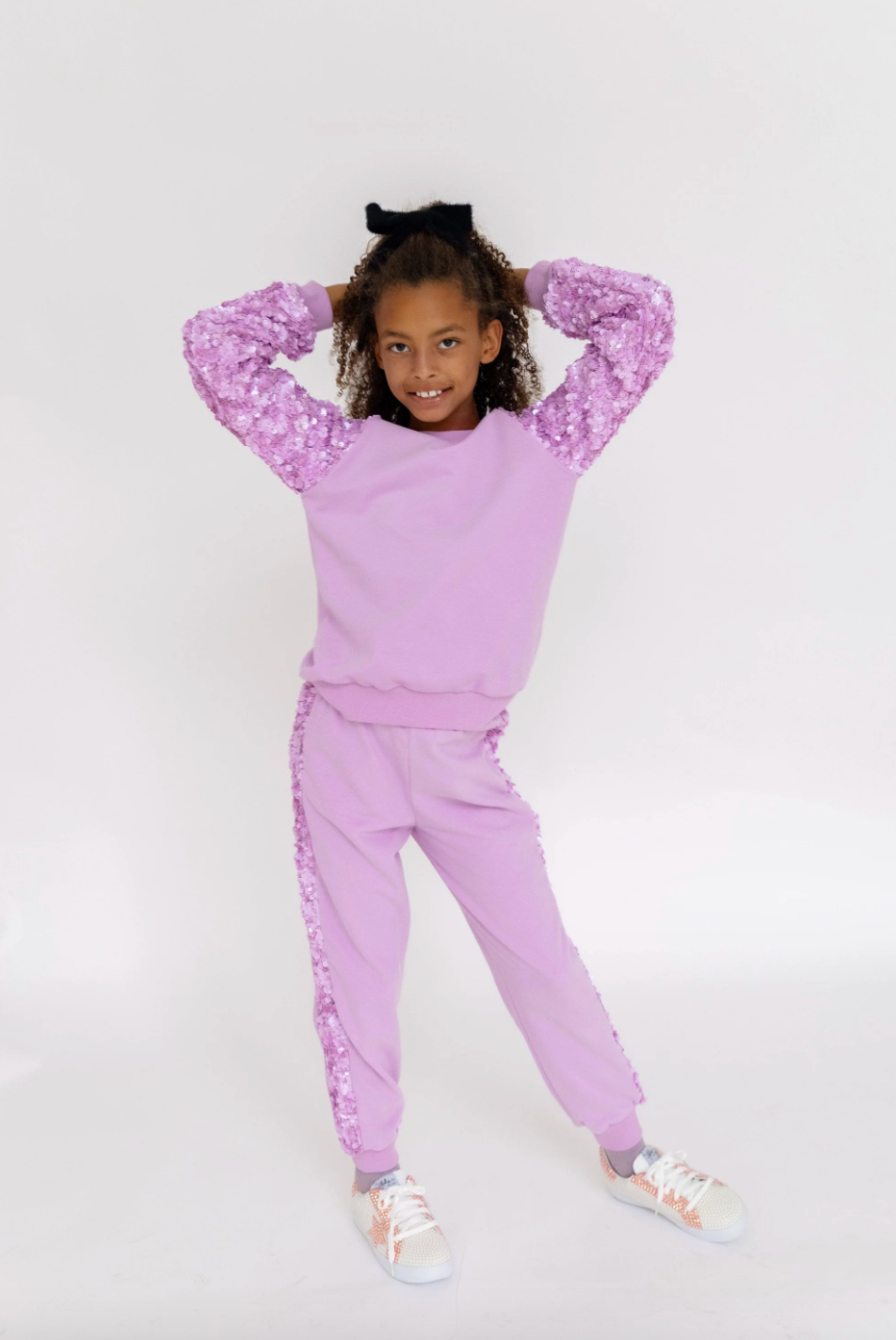 Lavender Sequin Jogger Set