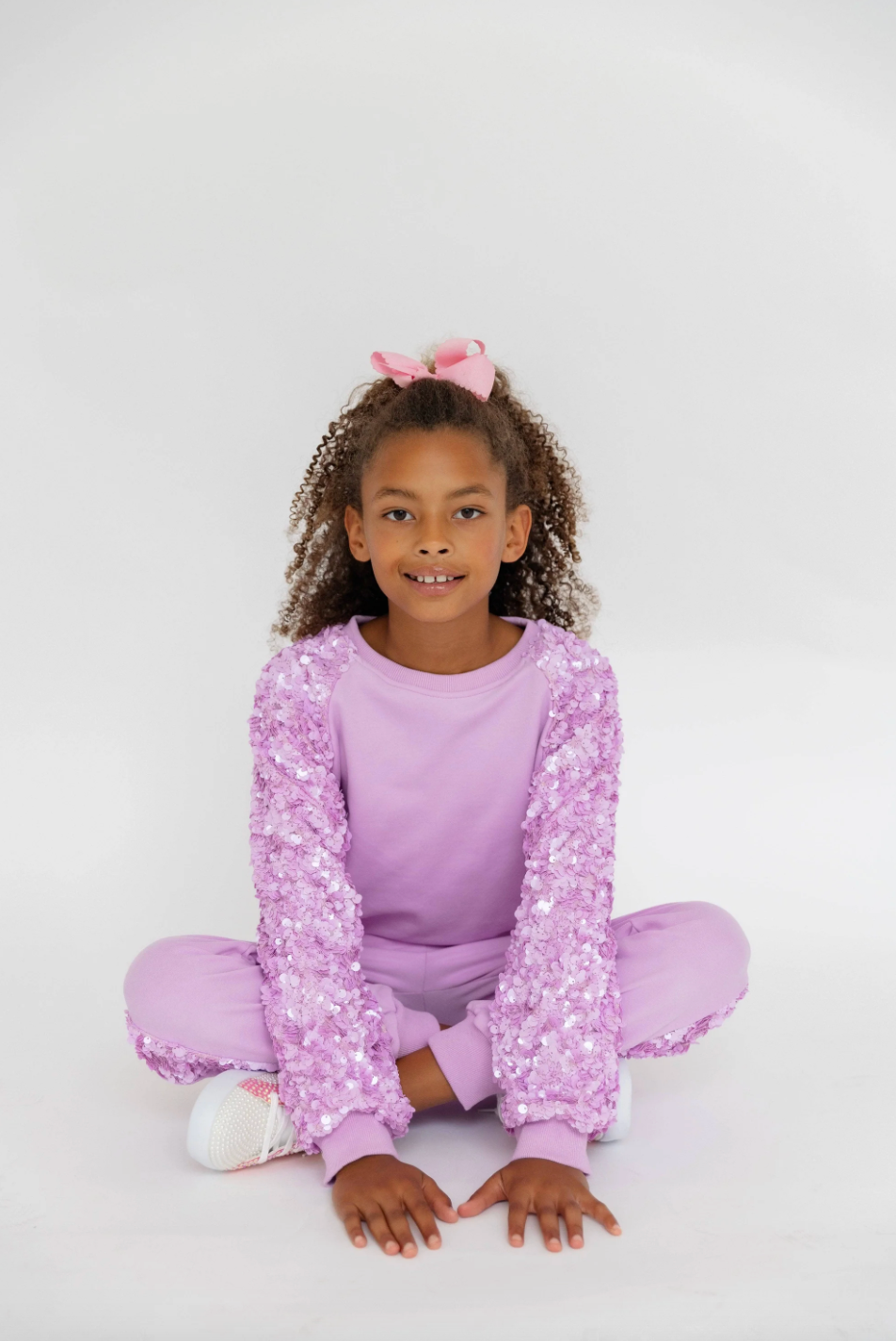 Lavender Sequin Jogger Set