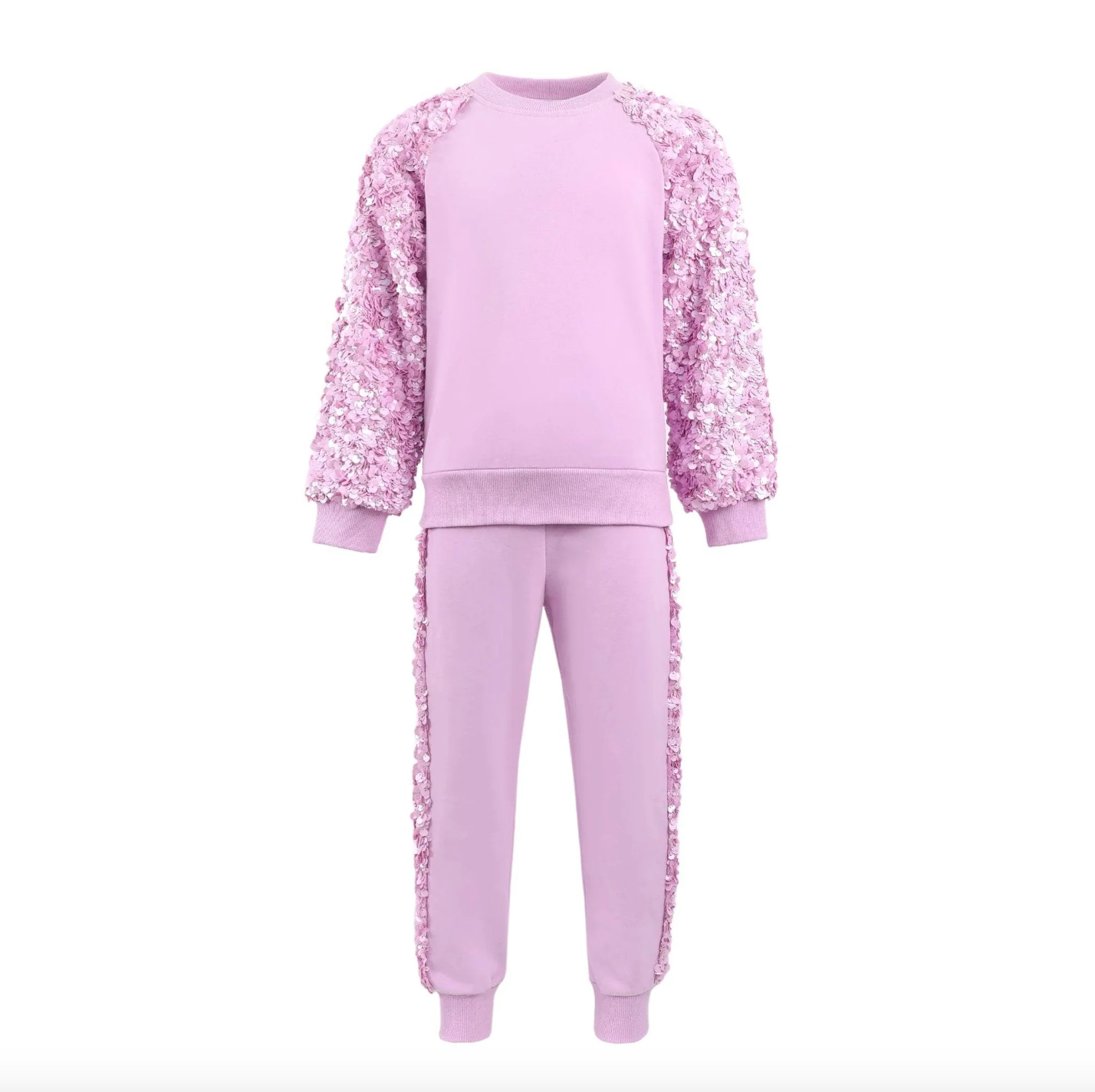 Lavender Sequin Jogger Set