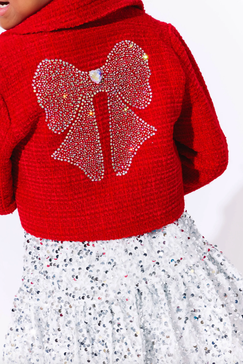Scarlet Shimmer Bow Jacket