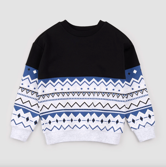 Glacier Blue Fairisle Sweatshirt