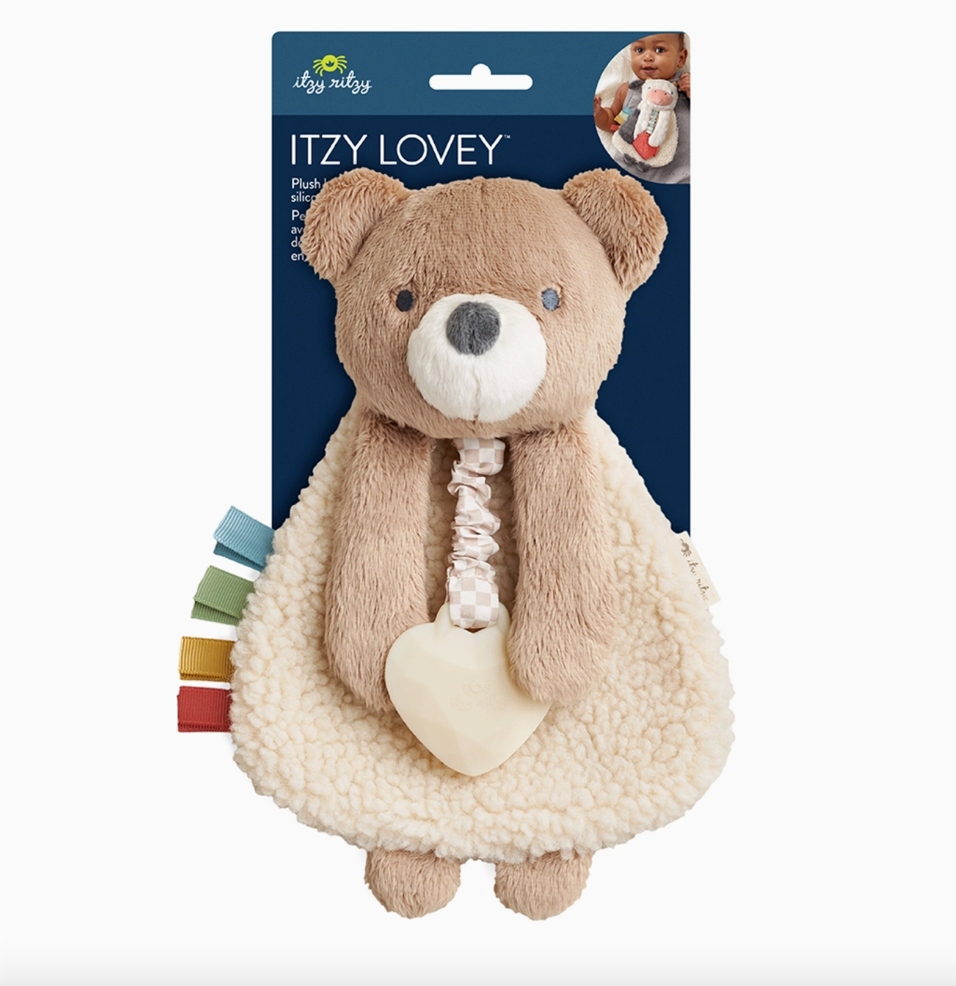 Itzy Lovey™ Plush with Silicone Teether Toy