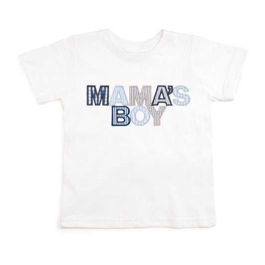Mama's Boy Patchwork Short Sleeve T-Shirt - Ash