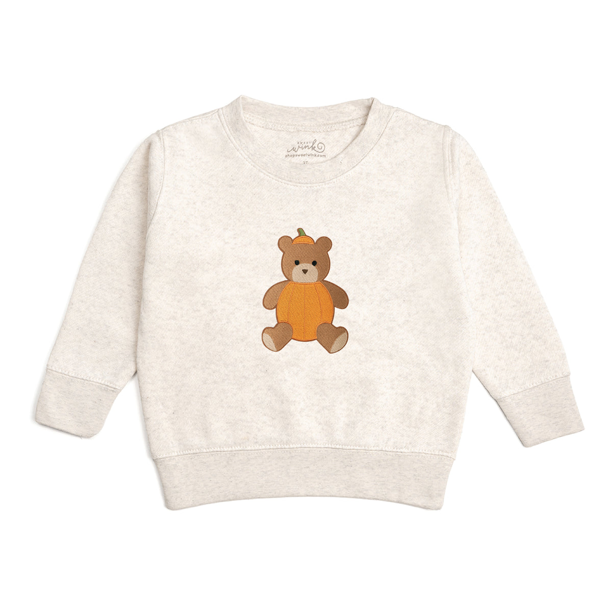 PUMPKIN TEDDY BEAR PATCH SWEATSHIRT