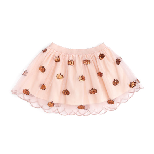 PUMPKIN SEQUIN SCALLOP TUTU SKIRT