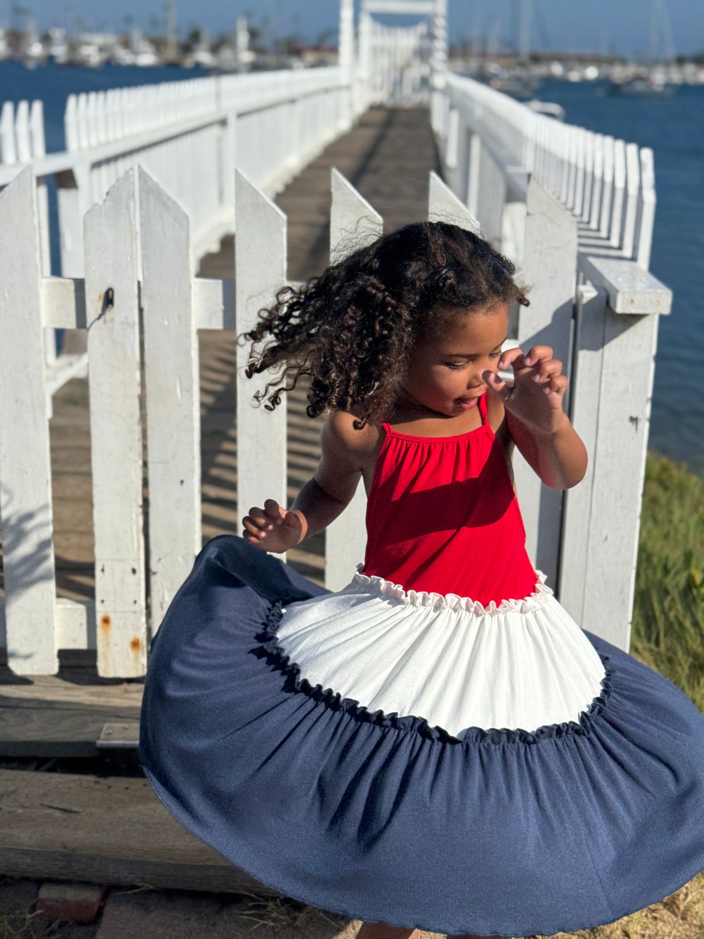 Red / White / Blue Phoebe Dress
