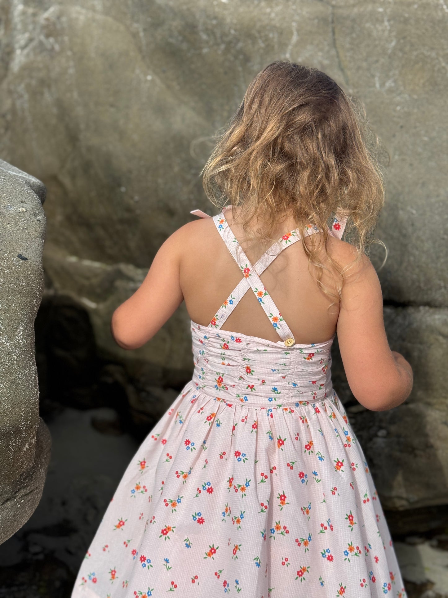 Pink Gingham Floral Wynonna Dress