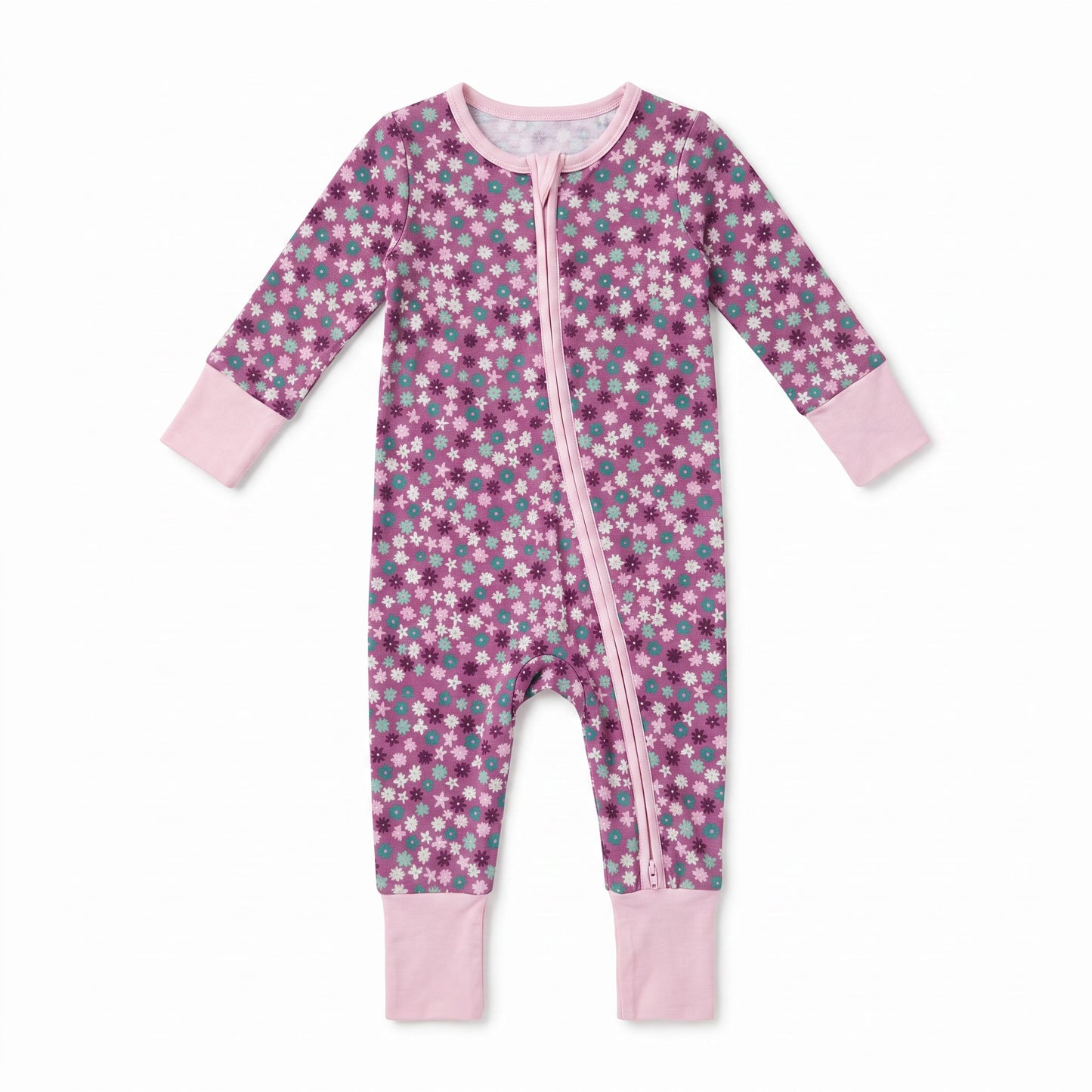 Zipper Romper – Plum Ditsy Floral