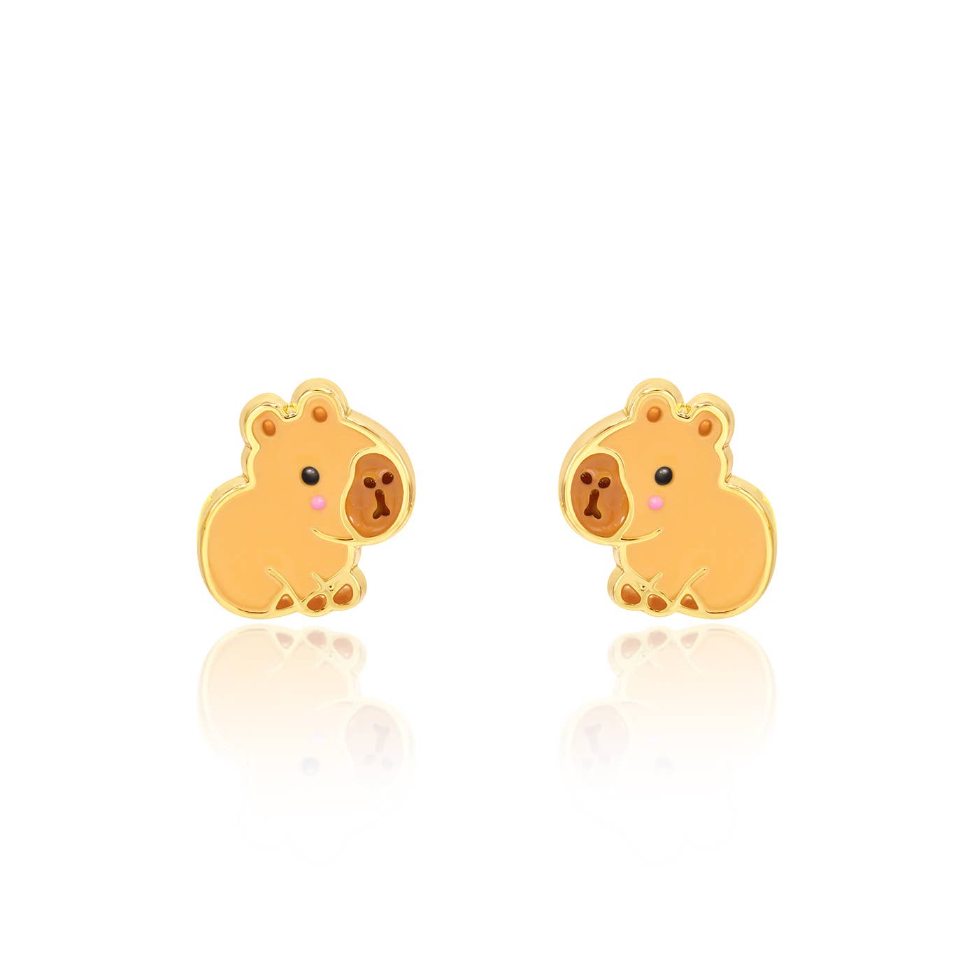 Happy Capy | Capybara | Cutie Stud Earrings for Girls